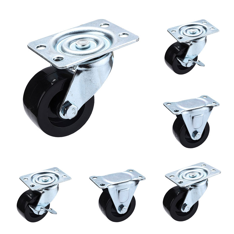 Allgemeine Dienstschwarz PP Casters Räder