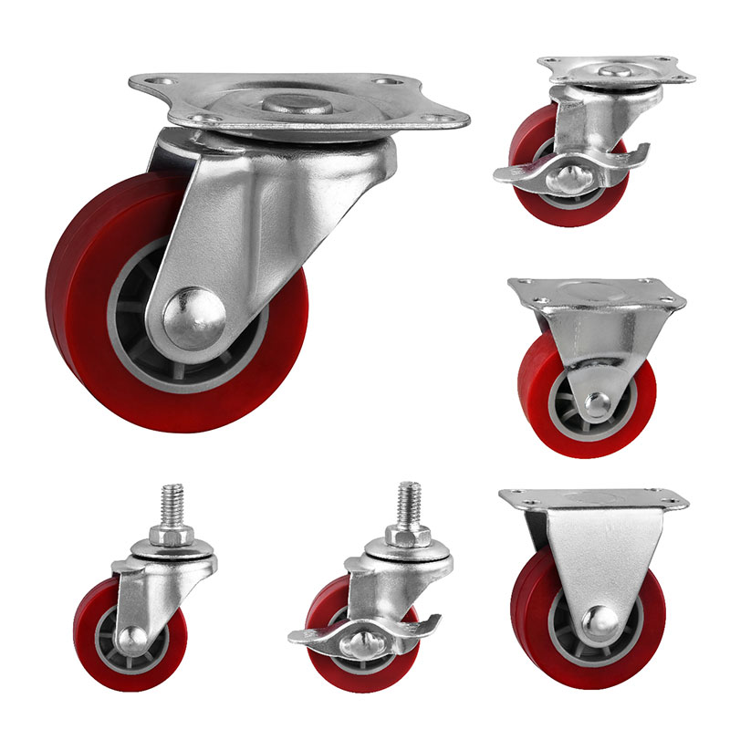 Leichte Duty Casters Maroon Pu Wheels