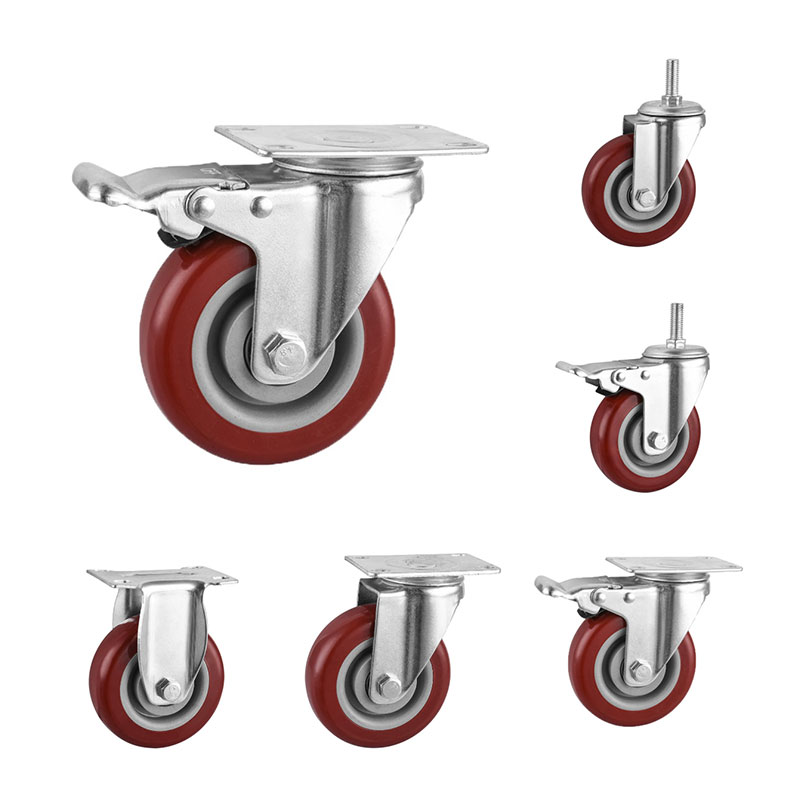 PU -Räder mit mittlerer Duty Casters