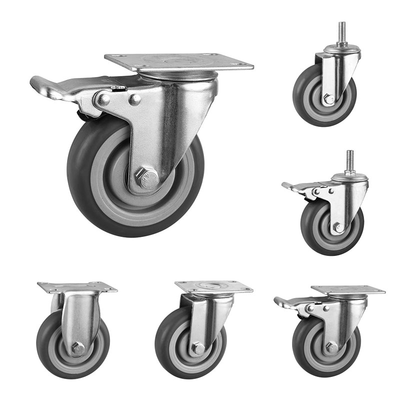 Mittelschwerer Casters TPR Round Profile