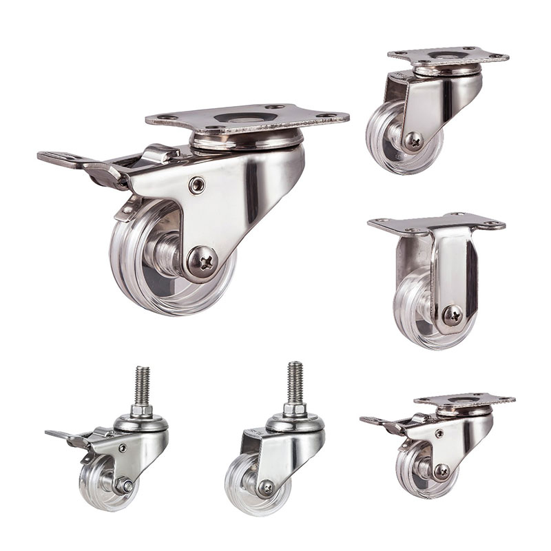 SUS304 Leichtes Casters mit PC -Rädern