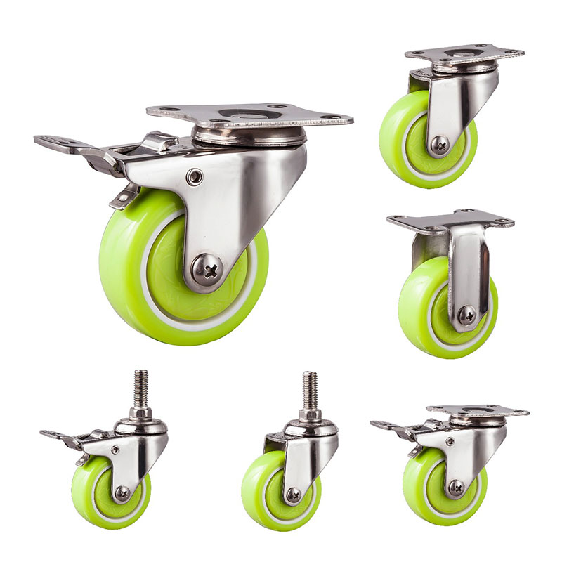 SUS304 Leichtes Casters mit PU -Rädern